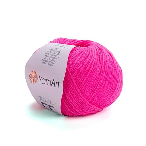 Image of YarnArt Genius Soft Cotton Acrylic Blend Yarn - Amigurumi, Crochet and Knitting -%55 Cotton-45% Acrylic, Craft Yarn for Kids and Adults Garments, Baby Items and Accessories, 174 yds / 50 g