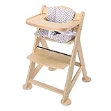 Sunny Fynn Hochstuhl aus Holz Naturfarben | Hochstuhl Baby, Kinderhochstuhl Inklusive Abnehmbarem...