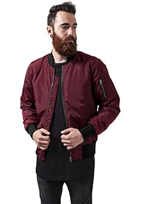 Urban Classics 2-Tone Bomber Jacket Chaqueta  Multicolor  Burgundy/Black   Medium para Hombre