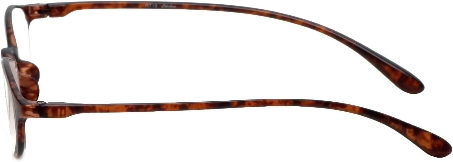 Calabria 719 Flexie Oval Flexible Reading Glasses Men Women Trendy Bendable Readers Lightweight TR 90 Frame Durable Eyeglass