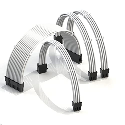 Câble d’extension PSU tressé LINKUP 50cm avec peignes pour une alimentation GPU stable