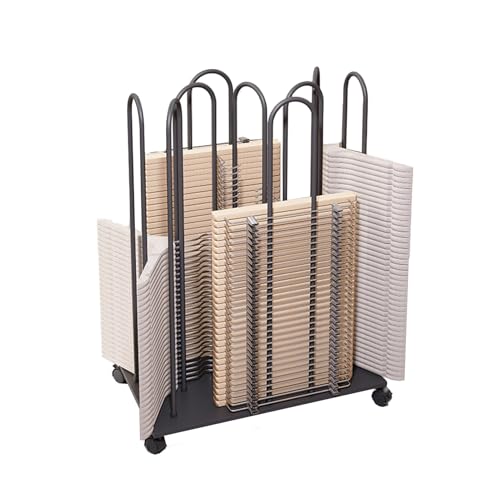 Bastidor de suspensión resistente con ruedas, organizador portátil de almacenamiento de lavandería de metal para camas de ropa, soporte resistente con ruedas de bloqueo, estante de ahorro de espacio p