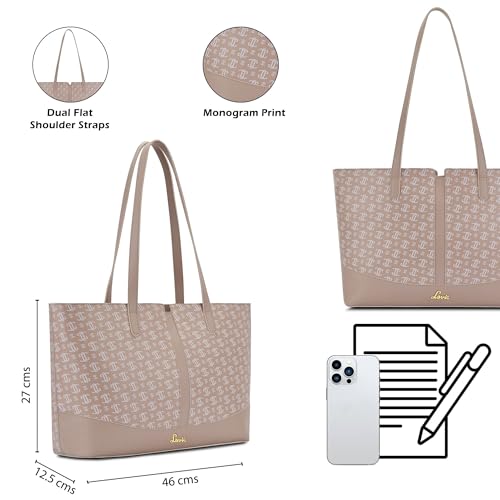 Image of Lavie Women's Mono LL Samara Tote Bag for Women | Tote Handbag for Work | Ladies purse | Stylish Shoulder Bag | Gift for Women
