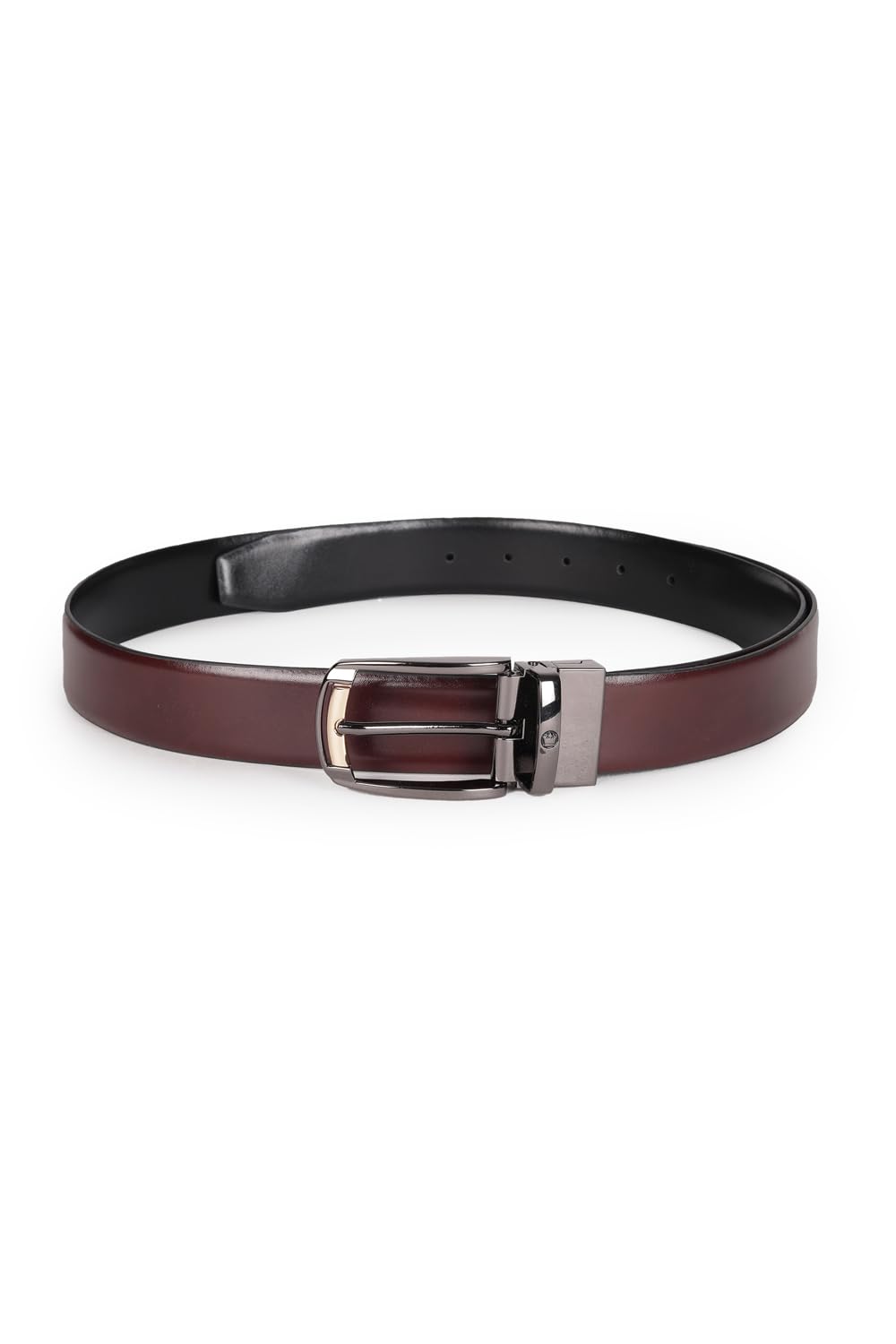 louis philippe Men Solid Reversible Formal Italian Leather with Dual Tone Buckle Belt-picture-25