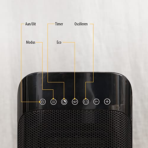 TRISTAR elektrische kachel KA5074 Keramische ventilatorkachel LED display Draaifunctie en Timer Geschikt voor verwarmen van 20m² Zwart Elektrische verwarming - Afbeelding 4