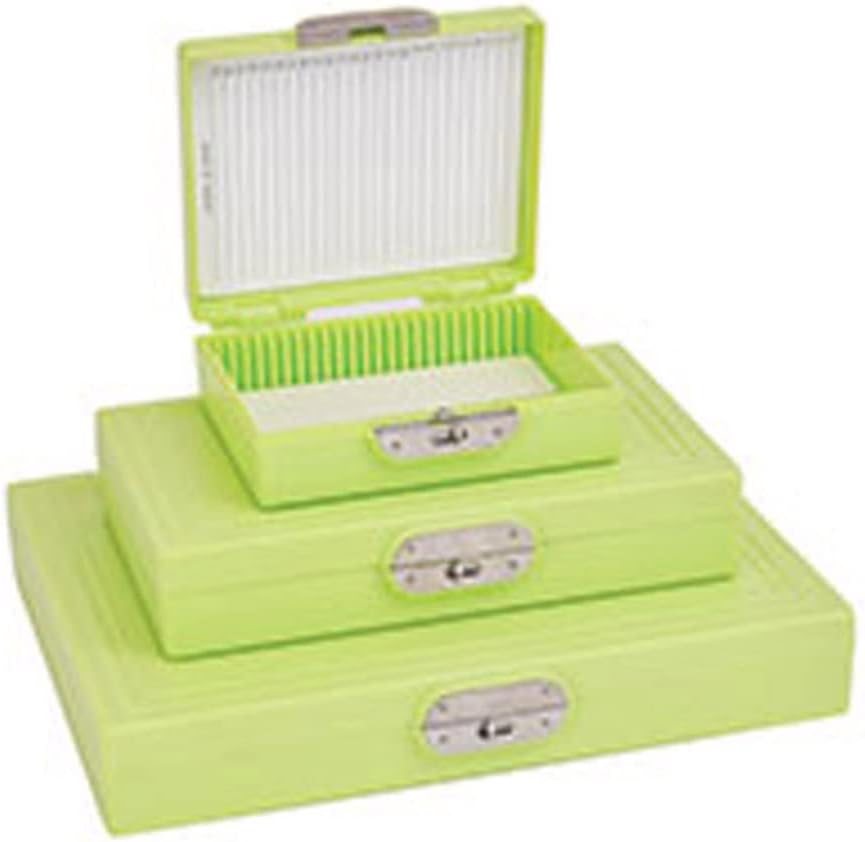 Ted Pella 2306-3-CS PELCO MicroSlide Storage Box for 25 Slide, Green (Pack of 12)