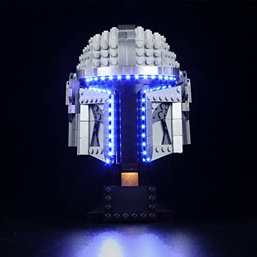 Kit di illuminazione a LED per LEGO Star Wars The Mandalorian Helmet 75328, set di luci decorative per LEGO 75328 (non incluso LEGO Model) (versione classica)