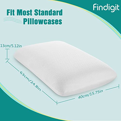 Findigit Orthopädisches Nackenstützkissen, Schneller Rückpral Memory Foam Kopfkissen, Ergonomisches Nackenkissen für Seiten- und Rückenschläfer, Seifenmodell Kissen 63x40x13cm (Version B) - Image 6