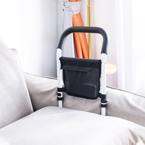 Letto per Anziani Sicurezza, Assistenza Regolabile per Letto assicura Un Accesso Sicuro al Letto Barra di Supporto per Letto Medico Assistente alla Mobilità con Borsa portaoggetti