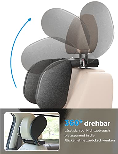 Oasser Kopfstütze Auto Kinder abnehmbare Nackenstütze Auto Autositz seitliches Nackenkissen für Kinder Erwachsene Einstellbar zum Schlafen