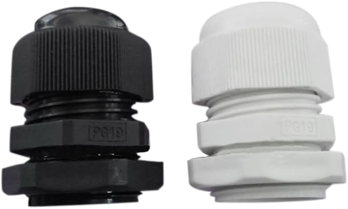 Tool accessories 10PCS IP68 for Compatible with 3-6.5 mm black and white cable locking connector PG7 PG19 PG11 PG13.5 Waterproof Nylon Gasket Plastic Cable Gland