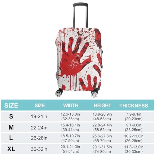 Bloody Handprints Luggage Cover, Washable Elastic Suitcase Cover Protector Fit 18-32 Inch Luggage2