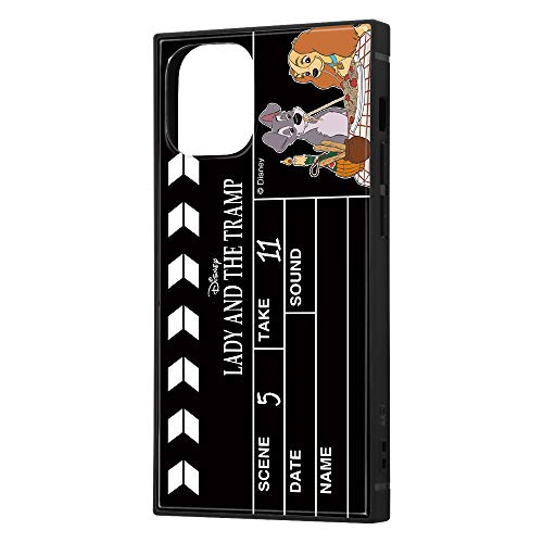 イングレム iPhone 12 mini ディズニー キャラクター 耐衝撃 ハイブリッド ケース カバー KAKU ストラップ ホール 付き スクエア 軽量 わんわん物語/Clapperboard IQ-DP26K3TB/WN004