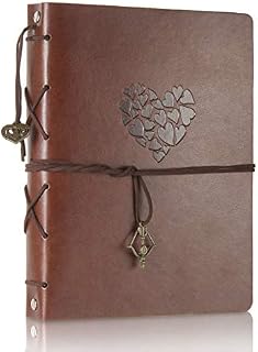 ThxMadam Scrapbook Leather Photo Album Wedding Guest Book DIY Memories Book with 60