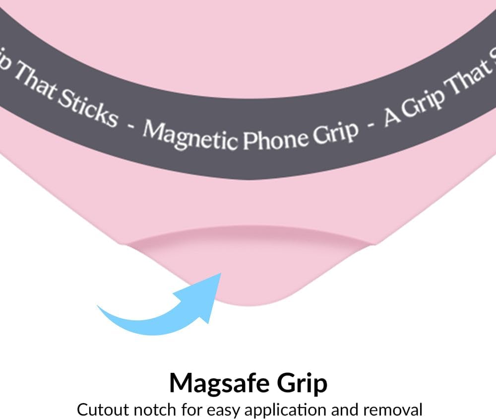 Velvet Caviar Suction Cup Phone Case Mount Compatible with MagSafe Devices Only - Magnetic Silicone Sticky Phone Grip Holder for iPhone Back of Phone - Mirror Gripper (Strawberry Milk Heart)