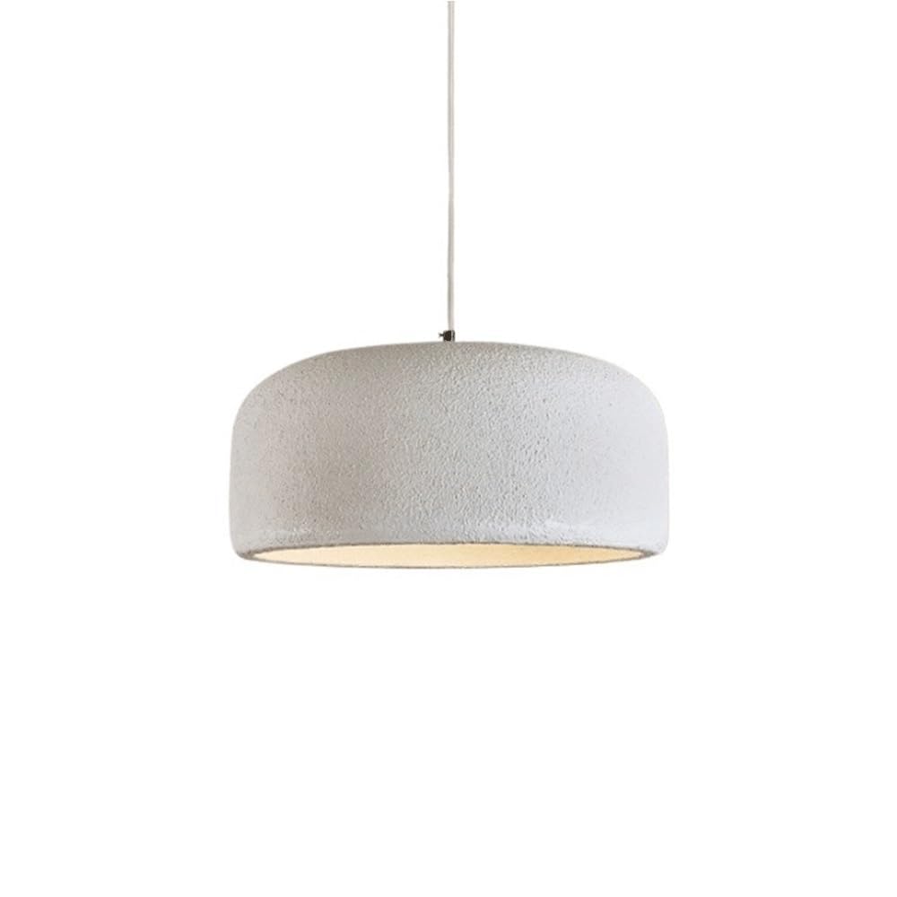 Lustre suspension Wabi-Sabi en micro-ciment 30 cm de diamètre pour salle à manger
