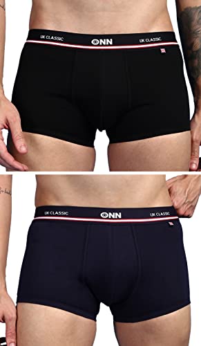 Image of ONN UK Classic Men's Combed Cotton Mini Trunk with Feather Touch Ultra Soft Waistband (Pack of 2)