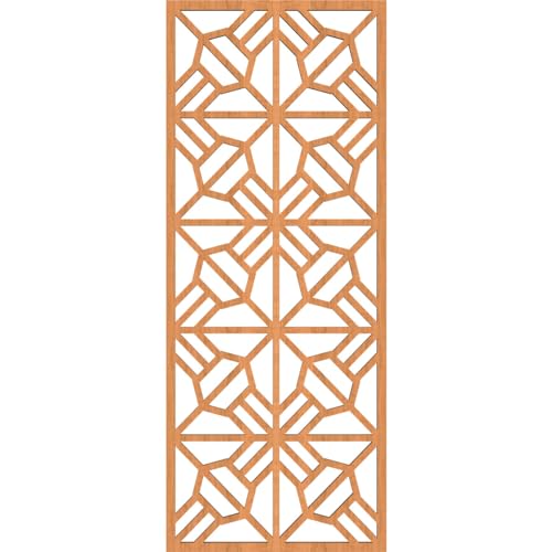 Image of 9 3 /8 inchW x 24 3 /8 inchH x 1 /4 inchT Auburn Decorative Fretwork Wood Wall Panels, Cherry