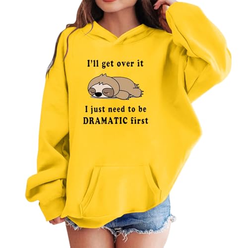 Genérico Sudadera con Capucha y Manga Larga para niñas, Forro Polar Suave y cálido, Ideal para Actividades al Aire Libre y Uso Escolar, diseño Casual con Estampados Divertidos