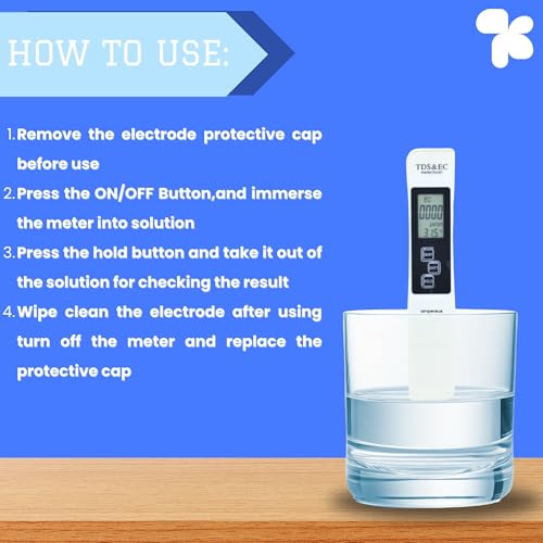 Image of AMPEREUS Digital EC, TDS & pH Meter | Water Quality Tester for Home, RO, Aquarium & Hydroponics | Accurate Purity, pH & TDS Measurement for Reliable Water Testing