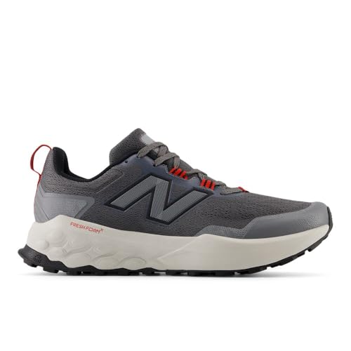 New Balance Men's Fresh Foam X Garoé V2 Trail Running Shoe, Castlerock/True Red/Slate Grey, 12 M