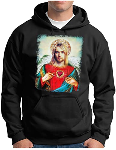 Sweat a capuche Saviour-Kurt noir pull homme grande taille XXL