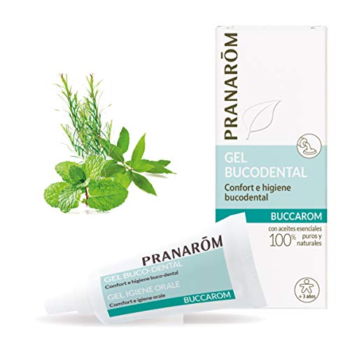 PRANAROM - Buccarom - Gel Bucodental - Confort e Higiene Buco-dental - Contiene AEQT con Propiedades Calmantes y Reparadoras - con Aceites Esenciales - 15ml