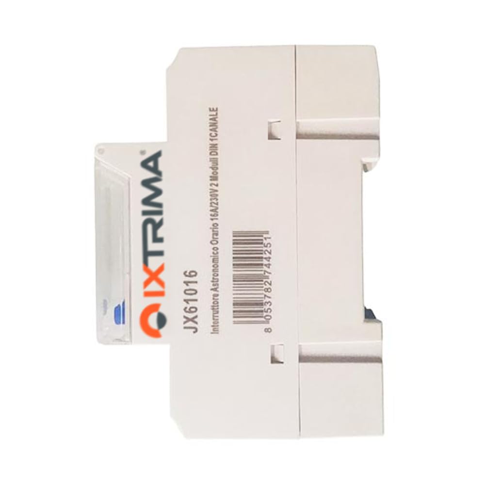 Interruttore Astronomico Digitale DIN, Timer LCD Settimanale, 16A 230V,Montaggio su Guida DIN per Illuminazione Automatica, 1 canale e 2 canali (1 canale)