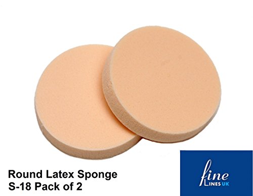 Esponjas de maquillaje redondas de látex, 2 en un paquete (S-18)