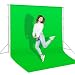 UTEBIT 6 x 9FT/1.8 x 2.8M Green Backdrop Screen Polyester Fabric Solid Color Chromakey Photo Background Cloth Sheet Wrinkle Resistant for Photography Video Studio Backdrops (Stand Not Included)