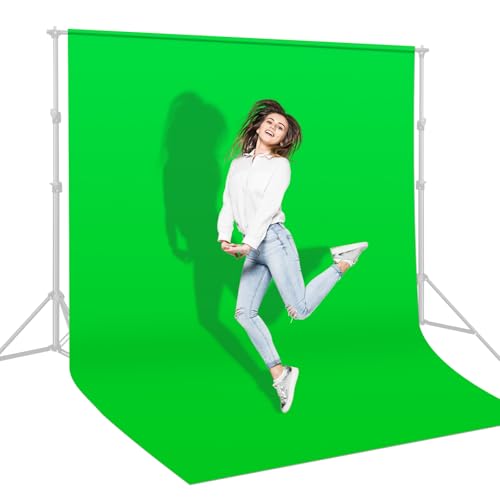 UTEBIT Green Screen Backdrop, 6x9 ft Photography Chroma Key Greenscreen Background Sheet for...