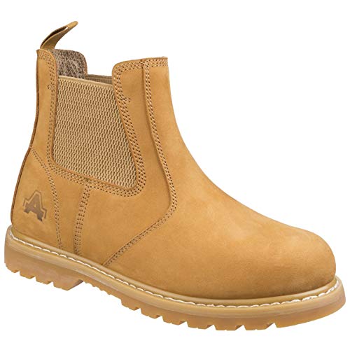 Bottes de sécurité Dealer Amblers AS175 en cuir robuste Goodyear Welted pour hommes