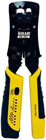 Alicate para Crimpar com catraca e Testador Cabo RJ45/RJ11/RJ12 H...