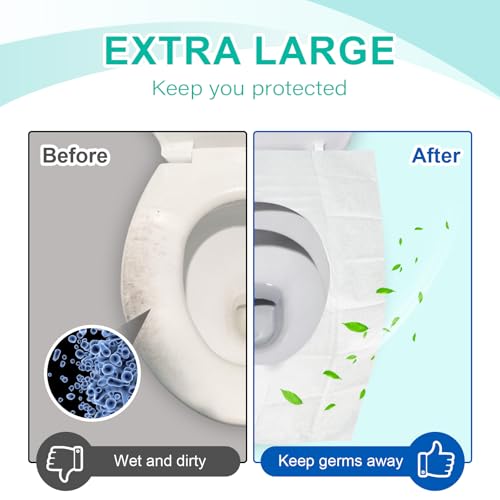 Miniatura 5 de Maiyaduo 60 Protector Wc Desechable Para Adultos Y Niños - Fundas Desechables De Viaje Para El Asiento Del Inodoro - Paquete De Bolsillo, Fácil De Llevar, Se Utiliza En Aseos Públicos