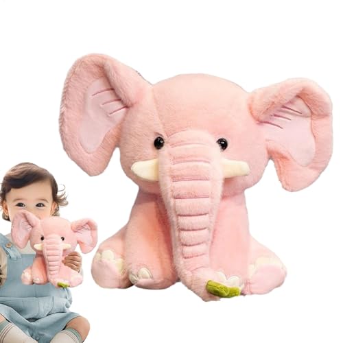 Lindo bebé elefante con peso de animal de peluche | Foto Premium