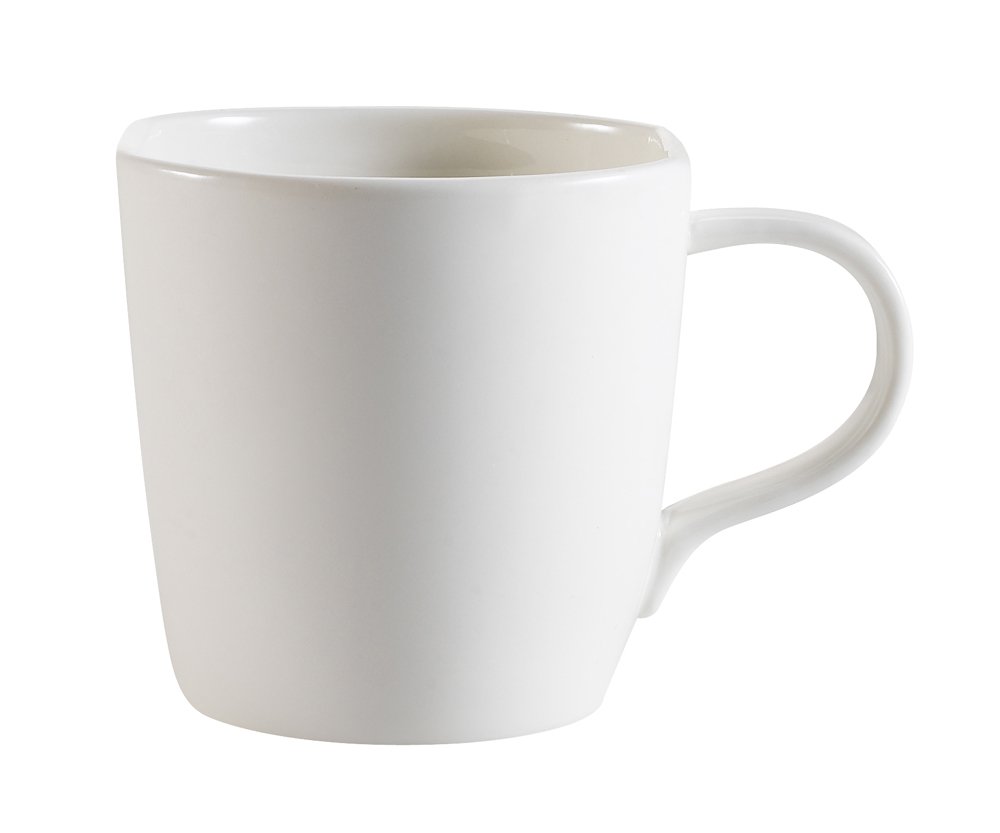 CAC China STU-1 Studio 4-Inch by 3-Inch by 3-Inch 5-Ounce New Bone White Porcelain Cup, Box of 36