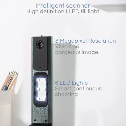 Image of Document Camera: Multilingual OCR Portable Document Scanner HD A4 Scanner for Online Teaching and Students, Distance Learning, Only for Windows