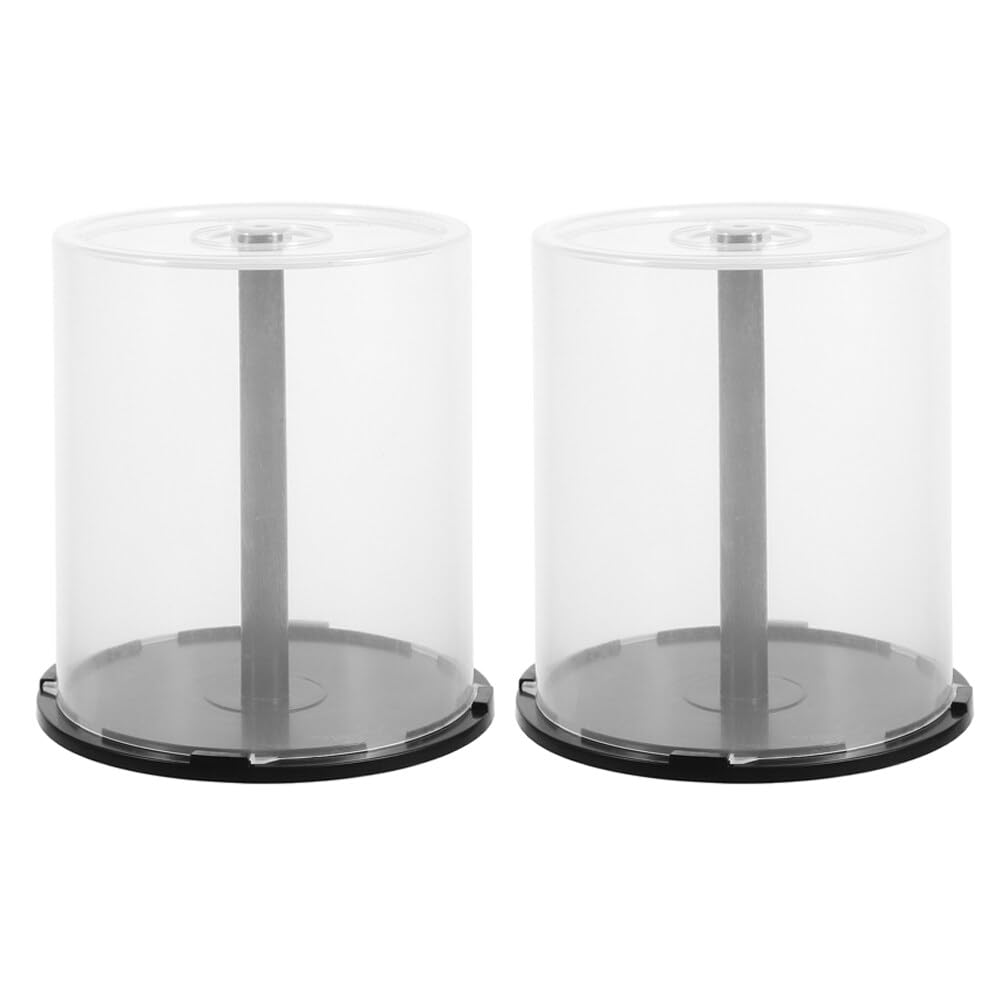 MAGICLULU 4pezzi Secchielli Per Stoccaggio Cd E Dvd Contenitori Trasparenti Plastica Organizer Compatti Per Cd E Dvd Porta Cd E Dvd Ideali Per Casa E Ufficio