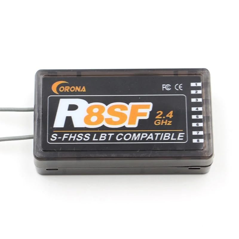 SPARKHOBBY R4SF 4CH R8SF 8CH 2.4GHz S-FHSS/FHSS Ricevitore compatibile per FUTABA T6j T6K T8J T10J 14SG 16SZ 18MZ 4PLS Telecomando (R8SF)