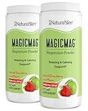 NaturalSlim MagicMag Magnesium Citrate Powder for Stress, Constipation, Muscle & Heart Health, Better Rest & Digestive Support, Magnesium Supplement for Women and Men, 8 oz (2 Pack) – Strawberry Lime