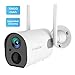 Wireless Outdoor Security Camera Rechargeable 10400mAh Battery Powered WiFi Surveillance Camera with Upgraded Antenna, 1080P, Motion Detection, Night Vision, 2-Way Audio, Waterproof