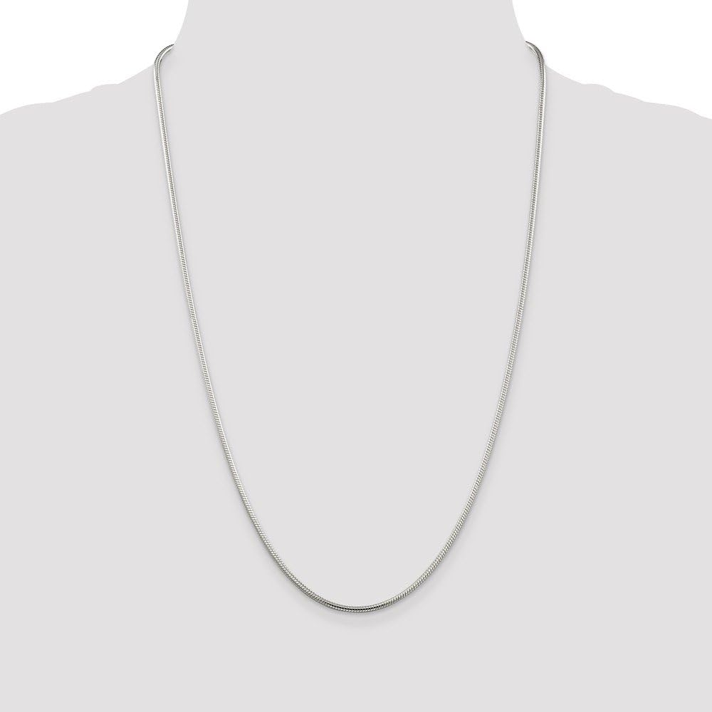 2mm Round Snake Chain 24 Inch 
