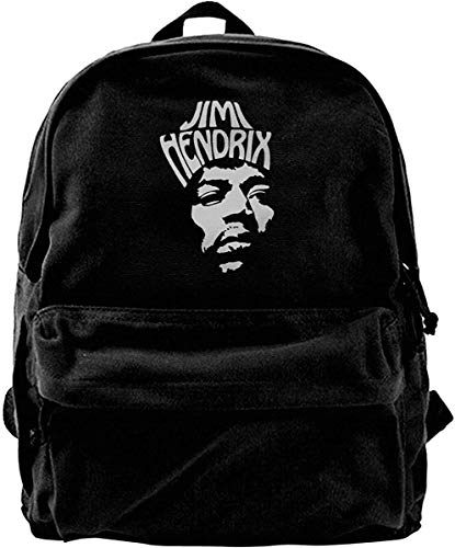 SXhyf Rucksack 2020Newjimi Hendrix American Rock Guitariste Visage Logo Rucksack Gym Randonnée Sac à bandoulière pour Ordinateur Portable Grand Cadeau Sac à Dos (Color : Black) Cover