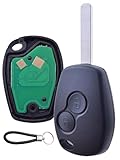 ANGOFIZ Clé Vierge ID46 Electronique à Programmer 2 Boutons Compatible avec Renault Clio 3, Master 3, Kangoo 2, Twingo 2, Wind, Trafic 2, Modus Lame VA2 Télécommande à Distance Testée