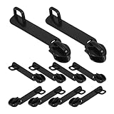 Healeved 20 Tiradores de Cremallera de Doble Capa para Maleta, Reemplazo Resistente Orificio para Candado, Nylon Negro, Accesorios para Reparación y Cierre Seguro de Equipaje