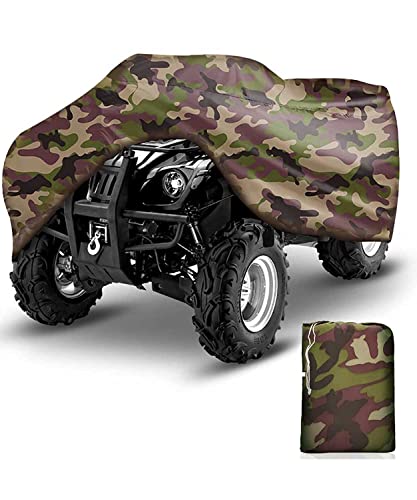 NEVERLAND 190T Extérieure Housse Bâche Protection pour ATV Moto Quad Imperméable Anti -UV Camouflage 210x120x115CM, ATV Quad Cover Lourd Housse de Vélo Electrique