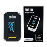 Braun Pulse Oximeter 1 - Accurate Blood Oxygen Finger Monitor - Easy-to-use at Home - For COPD, Pneumonia, Sleep Apnea Sufferers - Great for Athletes- YK-81CEU