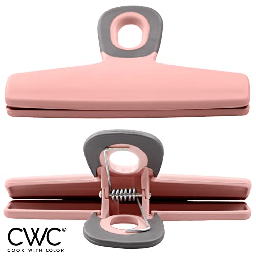 COOK WITH COLOR Food Clips - Wide Heavy Duty Chip Clips, Large Bag Clips for Food Storage with Air Tight Seal Grip, Pack of 8, Pink by COOK WITH COLOR - Used condition - Image 6