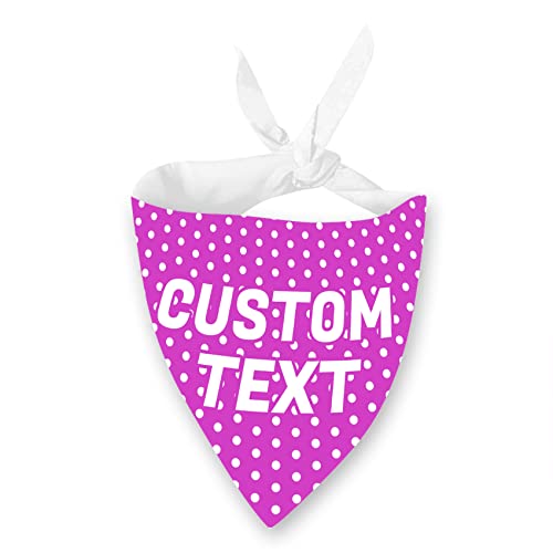 Tyymndwp Personalized Dog Bandana Custom Dog Bandanna Adjustable And Washable Dog Triangle Scarf Dog Kerchiefs Dog Bib Accessories For Small To Medium Dog Puppy Cat, Polka Dot #TOP4