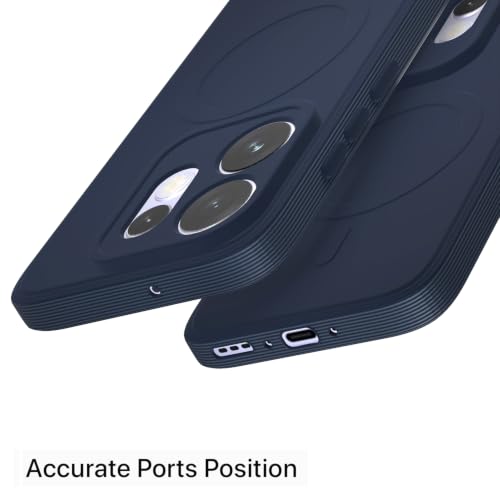 Image of Pikkme Back Cover for Oppo Reno 16 5G Soft Matte Silicone Mag-Safe Design (Mag-Safe Not Support) Camera Protection | Slim Fit Bumper Cover (Blue)